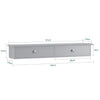 SoBuy FRG43-HG Estante de Pared con 2 Cajones 64x15x10cm Gris