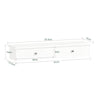 SoBuy FRG43-W Estantes de Pared Perchero de pared con 2 cajones MDF Blanco