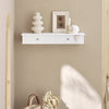 SoBuy FRG43-W Estantes de Pared Perchero de pared con 2 cajones MDF Blanco
