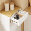 SoBuy FSB112-WN Mueble para Basura y Reciclaje con Pedal Blanco 35x25x101.7 cm