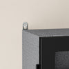 SoBuy FSB113-DG Vitrina de Pared Gris con Puertas de Cristal 80x12.2x60 cm