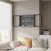 SoBuy FSB113-DG Vitrina de Pared Gris con Puertas de Cristal 80x12.2x60 cm
