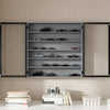 SoBuy FSB113-H-DG Armario de Pared Colgante Estrecho con Puertas de Cristal Gris 80x12.2x80 cm