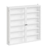SoBuy FSB113-H-W Armario de Pared Colgante Blanco Mueble de Baño y Cocina con Puertas 80x12x80 cm