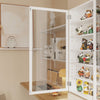 SoBuy FSB113-H-W Armario de Pared Colgante Blanco Mueble de Baño y Cocina con Puertas 80x12x80 cm