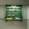 SoBuy FSB114-E-SY Armario de Pared Colgante Multiusos con Puertas de Cristal Verde Oscuro