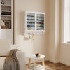 SoBuy FSB114-E-W Armario de Pared Suspendido Multiusos Blanco 68x13.5x68.5 cm