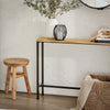 Preventa-SoBuy FSB19-E Mesa de Entrada Recibidor 120 x 20 x 65 cm Madera Natural