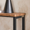 Mesa de entrada SoBuy FSB19-N C 120 cm cor madeira/preto