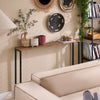 Mesa de entrada SoBuy FSB19-N C 120 cm cor madeira/preto