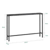 Mesa consola SoBuy FSB19-XL-SCH em mármore preto 120 x 20 x 80 cm