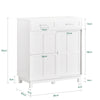 SoBuy FSB84-W Aparador recibidor con 2 cajones y 2 Puertas Blanco 80 x 40 x 85 cm