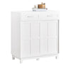 SoBuy FSB84-W Aparador recibidor con 2 cajones y 2 Puertas Blanco 80 x 40 x 85 cm