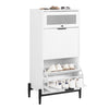 SoBuy FSB95-W Sapateira com 2 portas Corredor Entrada C59xP40xA115 cm
