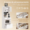 SoBuy FSB98-E-WG Aparador Alacena de Cocina con 2 Tomas y 2 Puertos USB