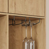 SoBuy FSB98-L-E-N Alacena de Cocina con Luces LED y Enchufes Roble Claro 100x40x170 cm
