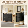 SoBuy FSR100-E-SCH Zapatero Estrecho con Luz LED Sensor y 19 cm de Fondo