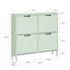 Pré-venda-SoBuy FSR100-GR Sapateira estreita com 4 abas 100 x 19 x 90 cm Verde