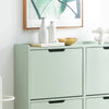 Pré-venda-SoBuy FSR100-GR Sapateira estreita com 4 abas 100 x 19 x 90 cm Verde