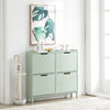 Pré-venda-SoBuy FSR100-GR Sapateira estreita com 4 abas 100 x 19 x 90 cm Verde