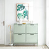 Pré-venda-SoBuy FSR100-GR Sapateira estreita com 4 abas 100 x 19 x 90 cm Verde
