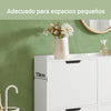 Sapateira SoBuy FSR100-W com 4 abas 100 x 19 x 91 cm, pré-venda, branca