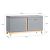 SoBuy FSR117-HG Banco de almacenamiento con 2 Puertas Gris
