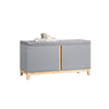 SoBuy FSR117-HG Banco de almacenamiento con 2 Puertas Gris