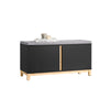 Banco de arrumação SoBuy FSR117-SCH com 2 portas, preto
