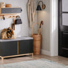 Banco de arrumação SoBuy FSR117-SCH com 2 portas, preto