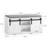 Banco de sapatos SoBuy FSR133-KW com 2 portas deslizantes