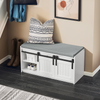 Banco de sapatos SoBuy FSR133-KW com 2 portas deslizantes