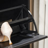 SoBuy FSR137-SCH Sapateira estreita com 2 abas 60 x 25 x 80 cm preta