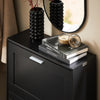 SoBuy FSR137-SCH Sapateira estreita com 2 abas 60 x 25 x 80 cm preta