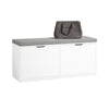 SoBuy FSR147-W Banco Zapatero con 2 Solapas 105 x 35 x 48 cm Blanco
