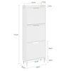 SoBuy FSR151-H-E-W Zapatero Recibidor con Luz LED Sensor y 19 cm de Fondo