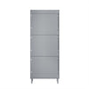 SoBuy FSR151-H-HG Sapateira estreita com 3 abas cinzenta