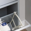 SoBuy FSR151-H-HG Sapateira estreita com 3 abas cinzenta
