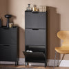 SoBuy FSR151-H-SCH Sapateira estreita com 3 abas preta