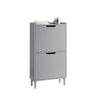 SoBuy FSR151-HG Sapateira estreita com 2 abas cinzenta