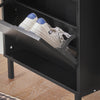 SoBuy FSR151-SCH Zapatero Estrecho con 2 Solapas Negro