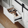 SoBuy FSR153-W Banco Zapatero con Puerta Corrediza de Granero