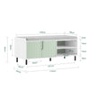 SoBuy FSR158-GR Banco Zapatero de Entrada con 2 Puertas Verde y Blanco