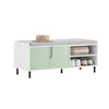 SoBuy FSR158-GR Banco Zapatero de Entrada con 2 Puertas Verde y Blanco