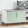 SoBuy FSR158-GR Banco Zapatero de Entrada con 2 Puertas Verde y Blanco