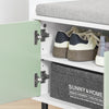 SoBuy FSR158-GR Banco Zapatero de Entrada con 2 Puertas Verde y Blanco