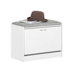 Banco de sapatos SoBuy FSR16-HG com 1 aba branca 60x30x46 cm branco e cinzento