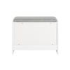 Banco de sapatos SoBuy FSR16-HG com 1 aba branca 60x30x46 cm branco e cinzento