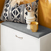 SoBuy FSR16-KW Sapateira estreita com 1 aba branca 60 x 24 x 47 cm