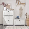 SoBuy FSR161-W Banco Zapatero con 1 Puertas 80 x 30 x 50 cm